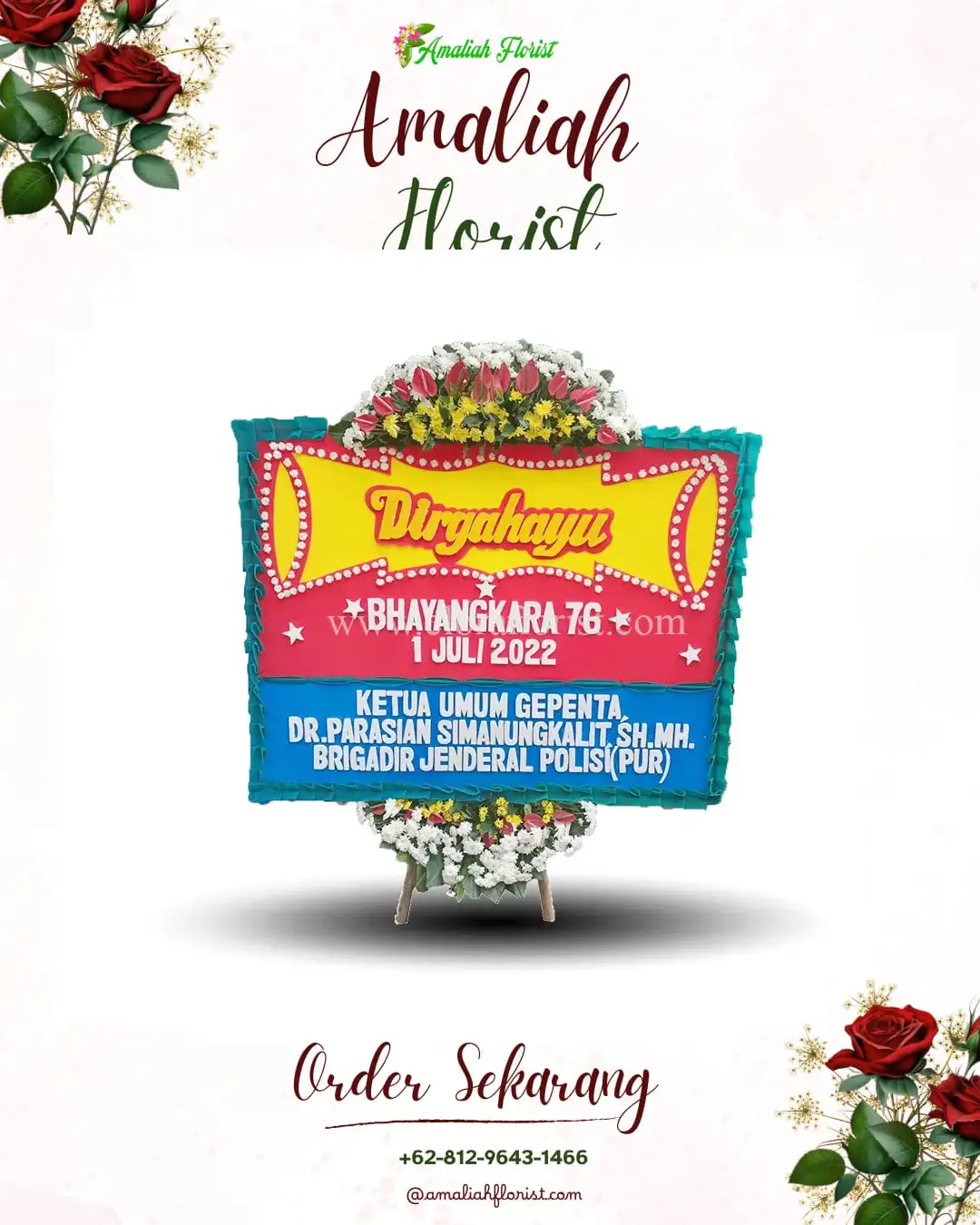 Papan Bunga HUT Ulang Tahun Pasir Tangkil